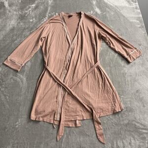 Cosabella Robe Womens Medium Pink Pima Cotton Modal Kimono 3/4 Sleeve Lounge